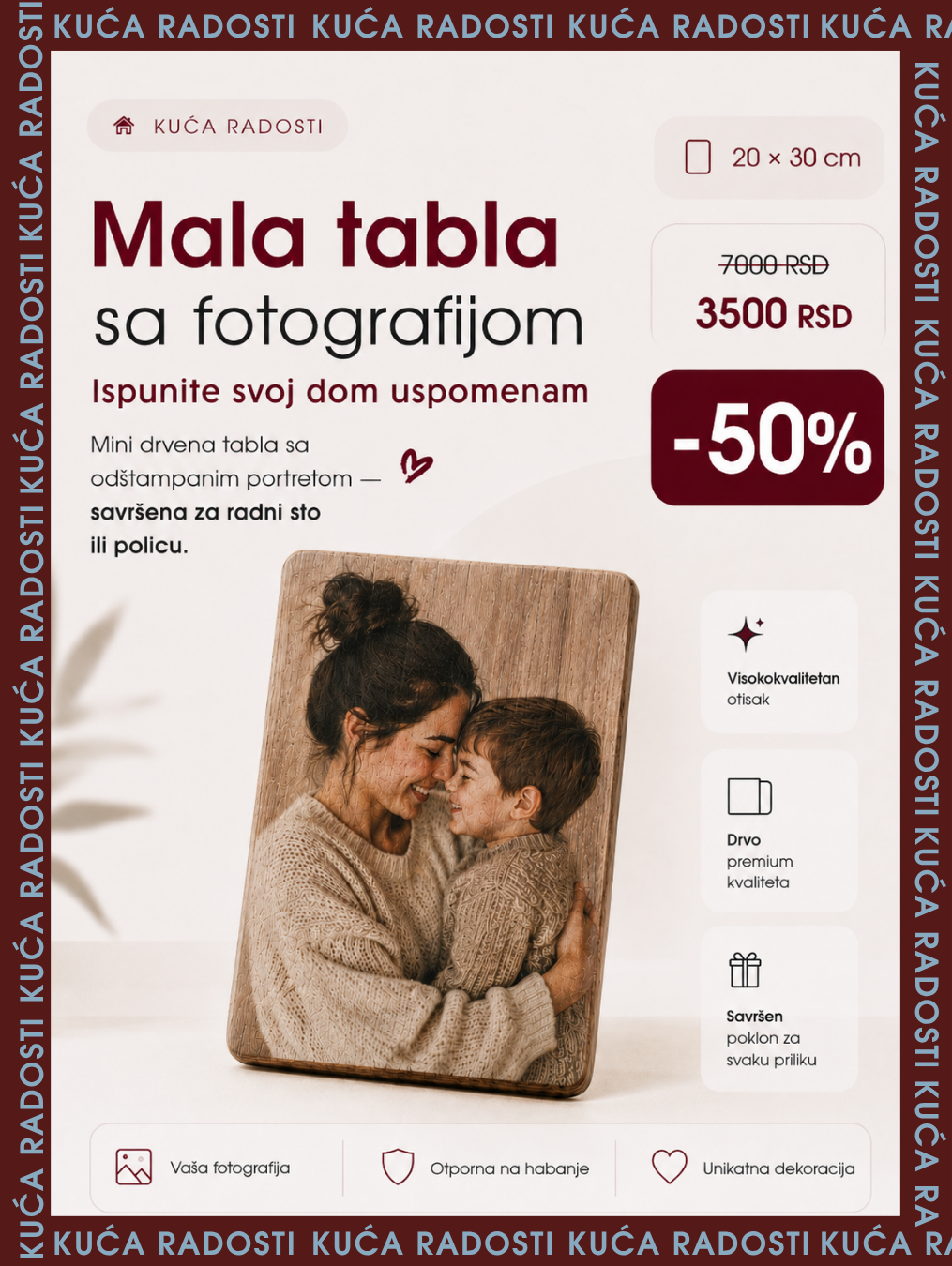 Mala tabla sa fotografijom